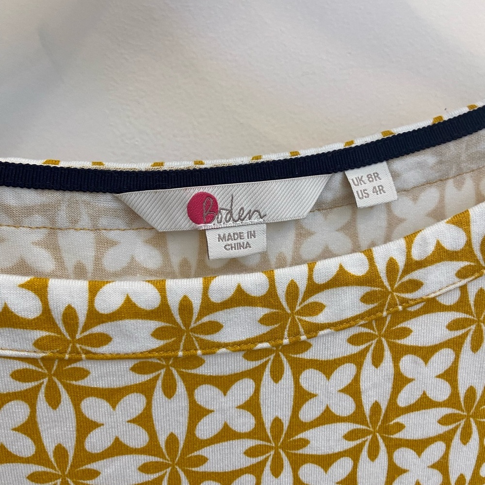 Boden, jersey, 3/4 sleeves, boatneck dress, 4 - Picture 4 of 4